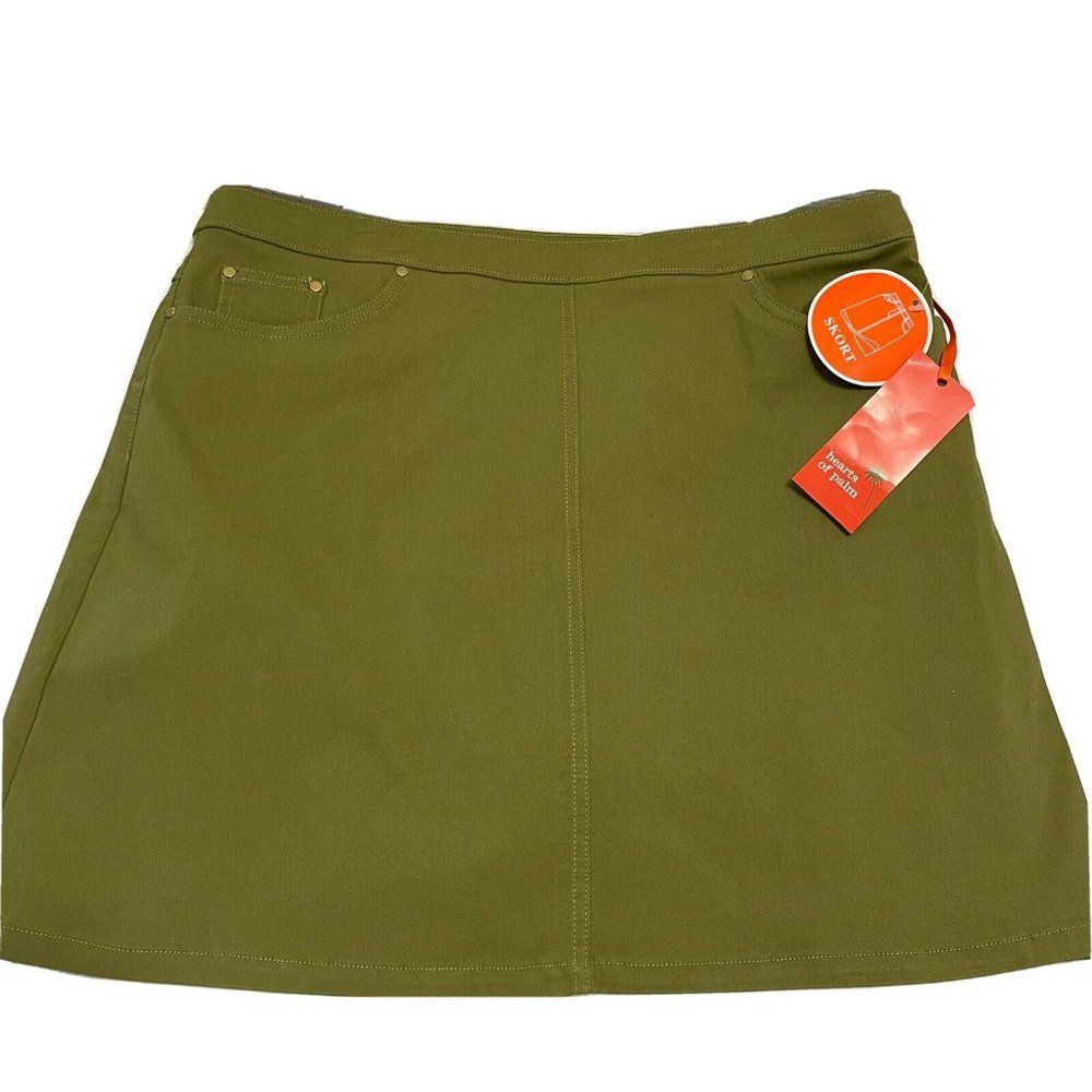 NWT hearts of palm Ladies Sz 14 Tennis Golf pickleball skort Stretch pull on